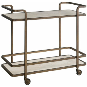 Modern Aged Gold Bar Cart