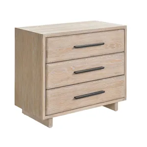 Desert Three Drawer Nightstand - Silo with a white background