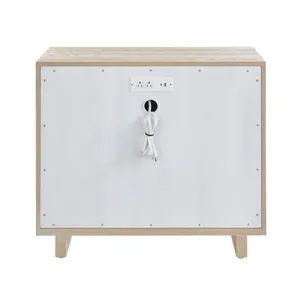 Desert Three Drawer Nightstand - Silo with a white background