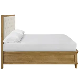 Brindle Upholstered Storage Bed Queen - Silo with a white background