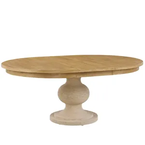 Brindle Wrapped Dining Table - Silo with a white background