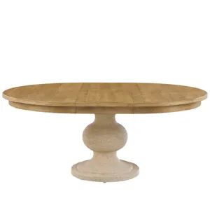 Brindle Wrapped Dining Table - Silo with a white background