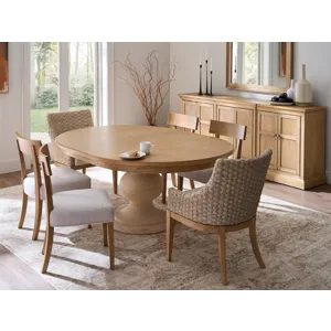 Brindle Wrapped Dining Table - Multiple item room scene