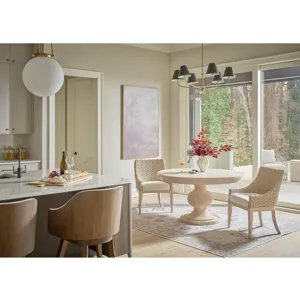 Willow Wrapped Dining Table - Multiple item room scene