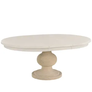 Willow Wrapped Dining Table - Silo with a white background