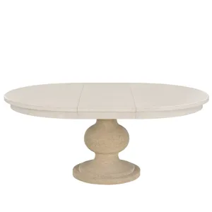 Willow Wrapped Dining Table - Silo with a white background