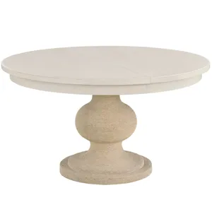 Willow Wrapped Dining Table - Silo with a white background