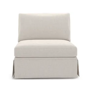 Henri Skirted Armless Chair