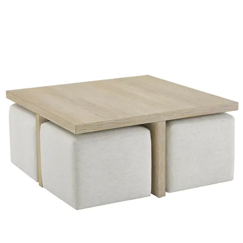 Oasis- Coastal Living Home Dockside Cocktail Table W Ottomans