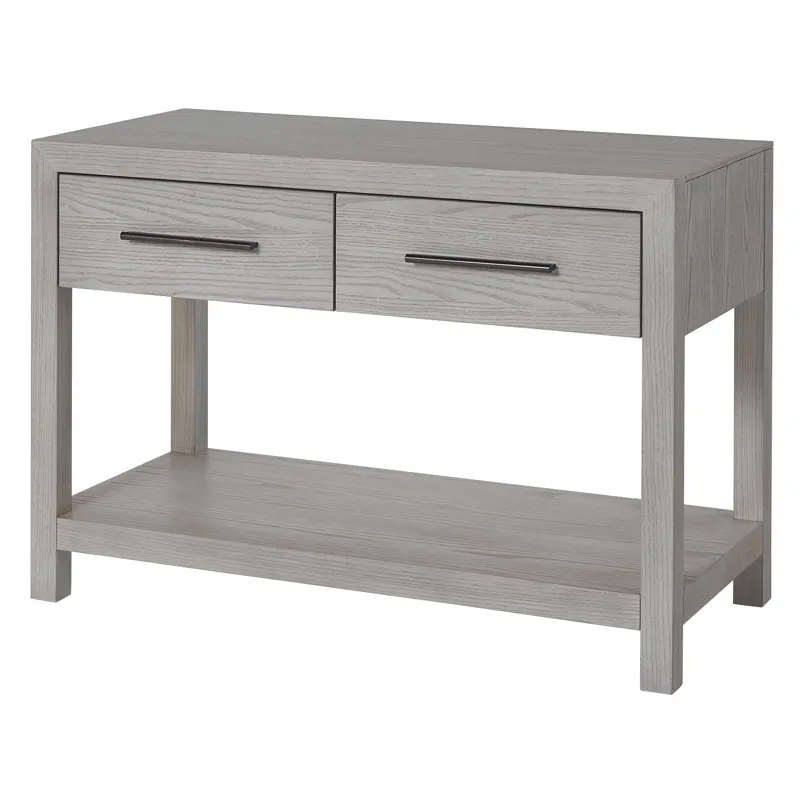 Two Drawer Nightstand - Silo with a white background