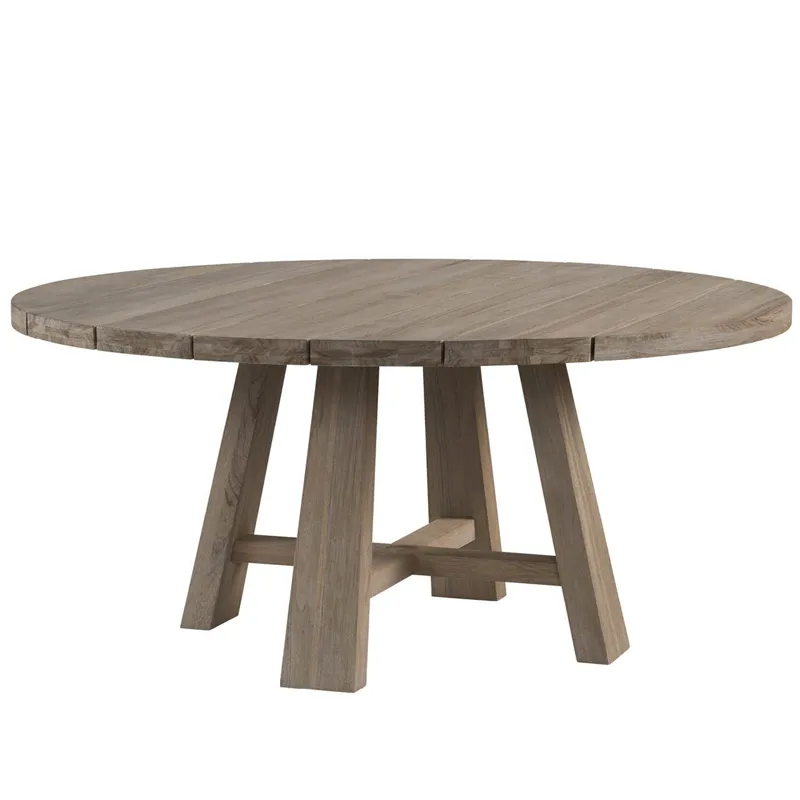Coastal Living Saratoga Round Dining Table Wood Top