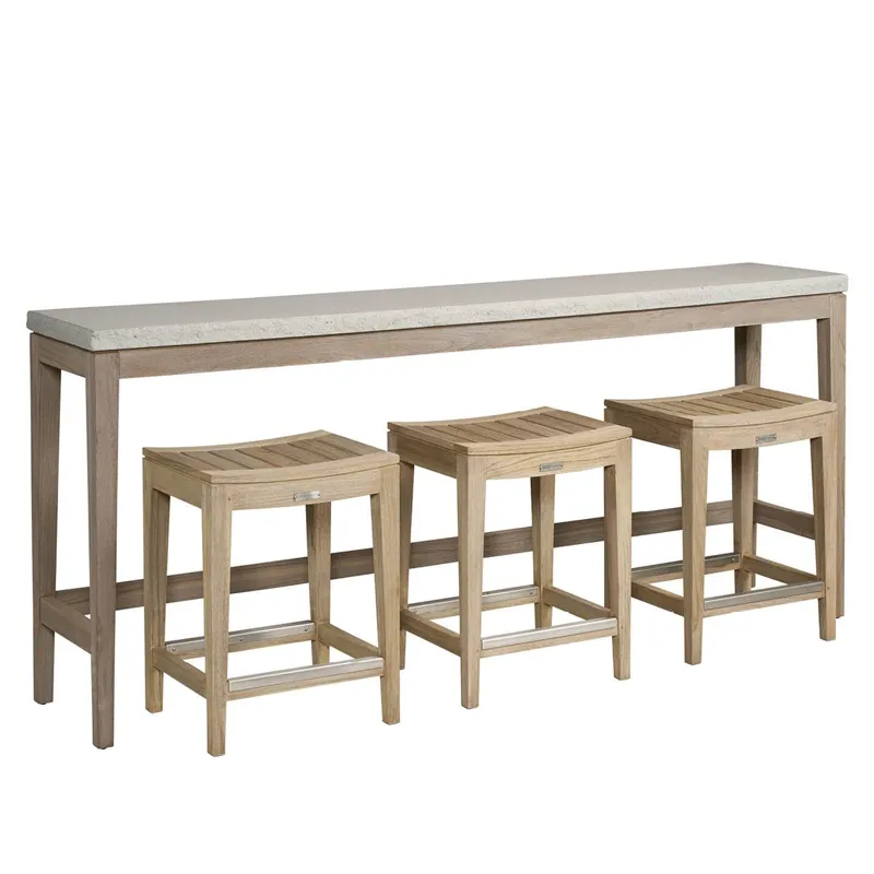 Coastal Living Saratoga Console w Stools