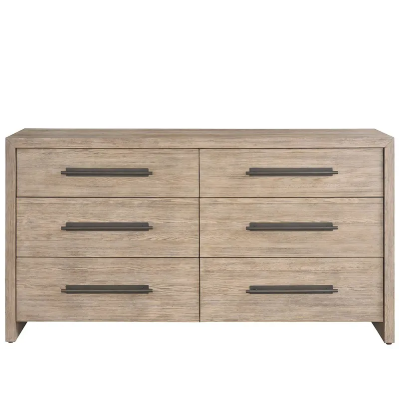 Boulder Six Drawer Dresser - Silo with a white background