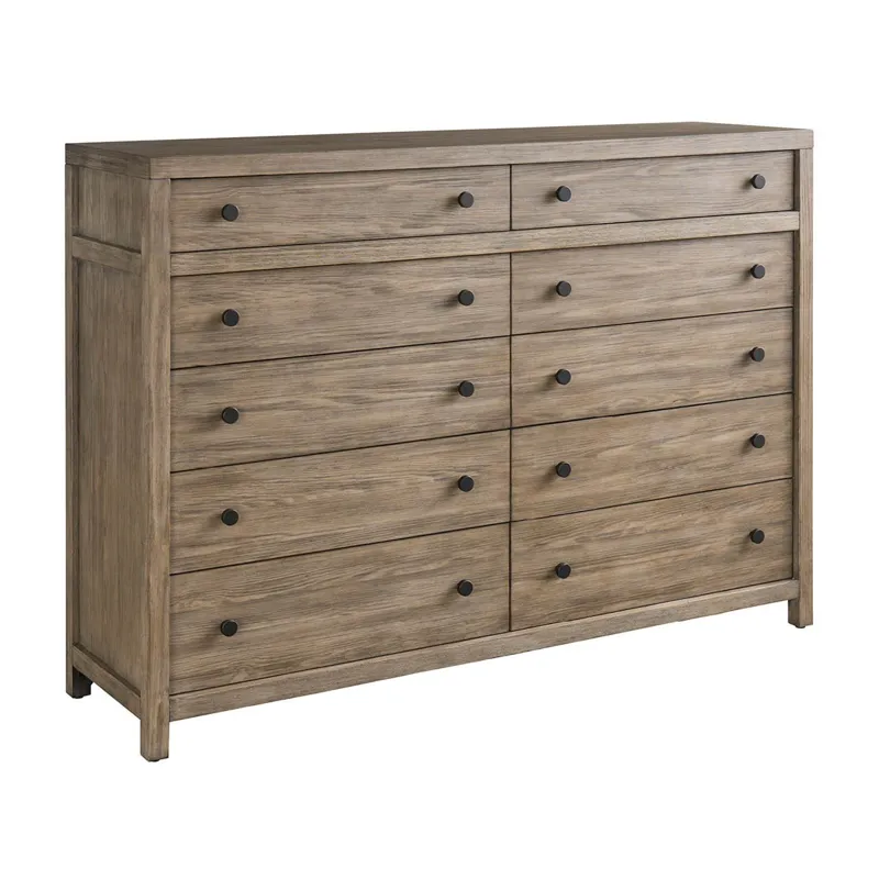 Boulder Ten Drawer Dresser - Silo with a white background