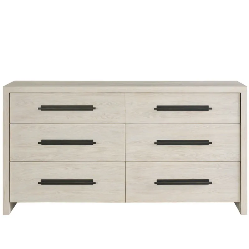 River Rock Six Drawer Dresser - Silo with a white background