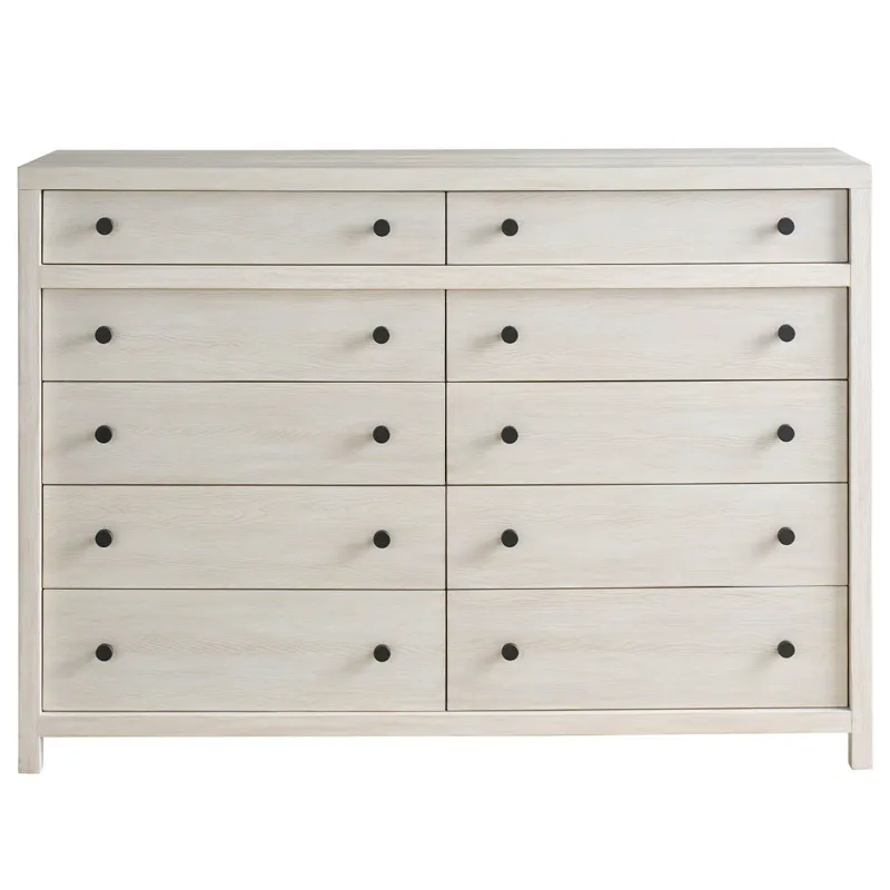 River Rock Ten Drawer Dresser - Silo with a white background