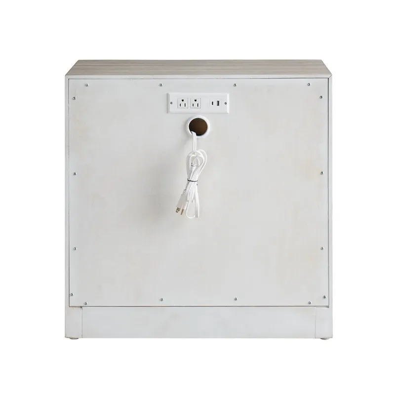 River Rock Two Drawer Nightstand - Silo with a white background