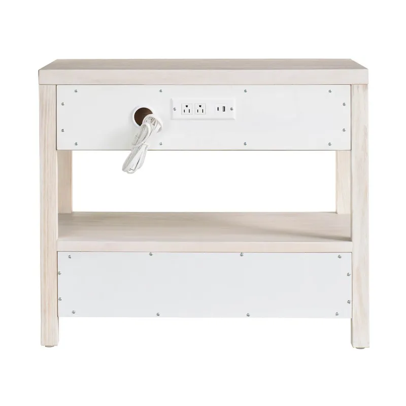 River Rock Nightstand - Silo with a white background