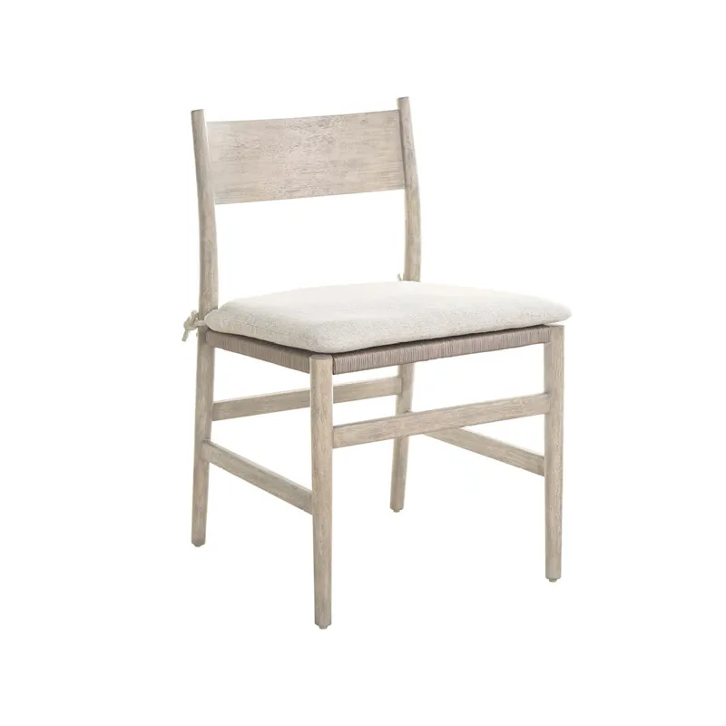 River Rock Wood Back Side Chair - Silo with a white background