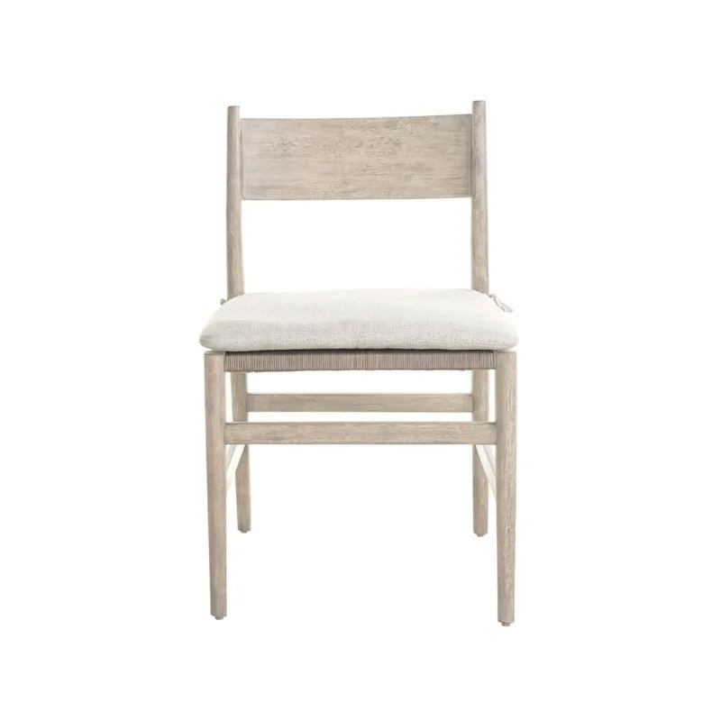 River Rock Wood Back Side Chair - Silo with a white background