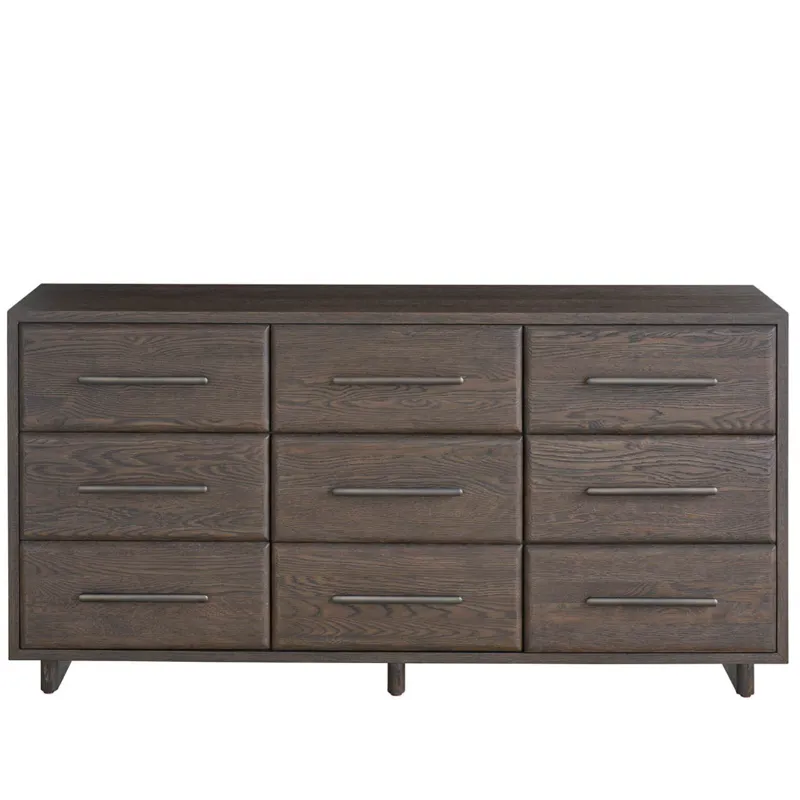 Sable Nine Drawer Dresser - Silo with a white background