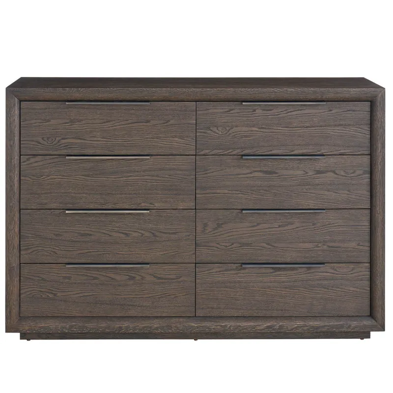 Sable Eight Drawer Dresser - Silo with a white background