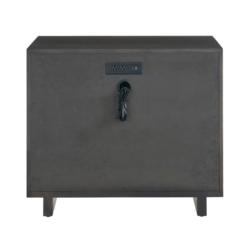 Sable Three Drawer Nightstand - Silo with a white background