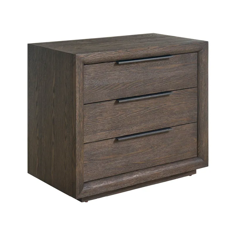 Sable Plinth Nightstand - Silo with a white background