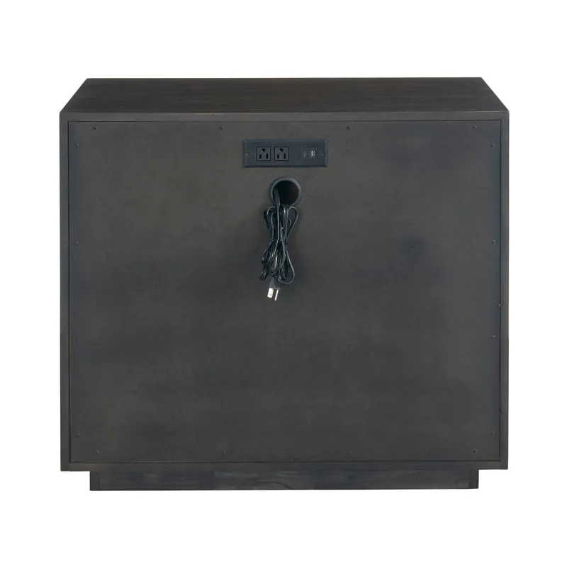 Sable Plinth Nightstand - Silo with a white background