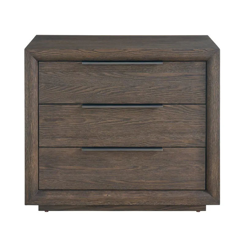 Sable Plinth Nightstand - Silo with a white background