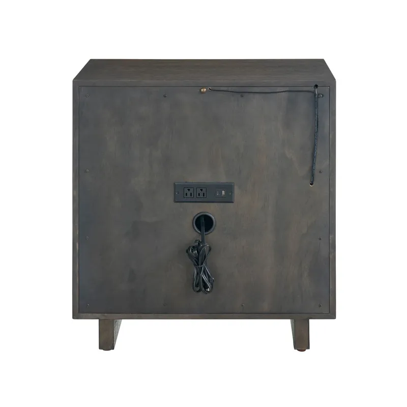 Sable Open Storage Nightstand - Silo with a white background