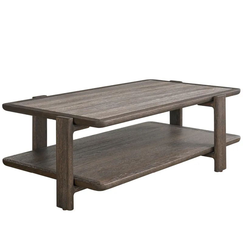 Modern Sable and Stone Cocktail Table