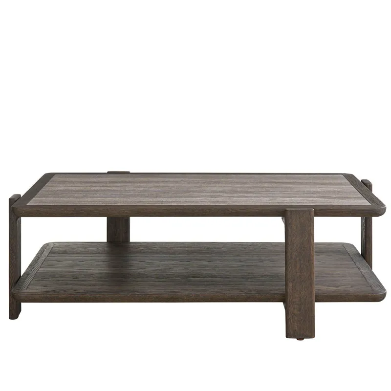 Modern Sable and Stone Cocktail Table