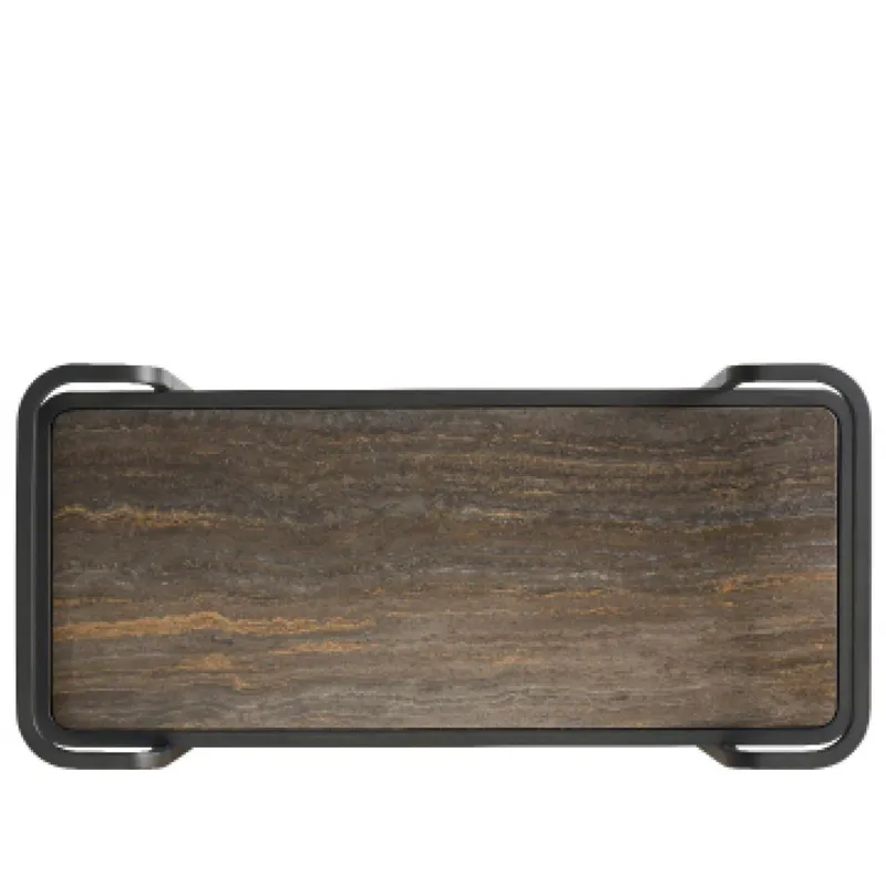 Modern Smoked Bronze Bar Cart