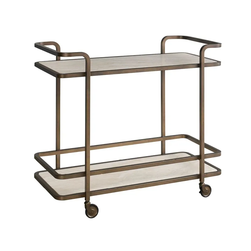 Modern Aged Gold Bar Cart