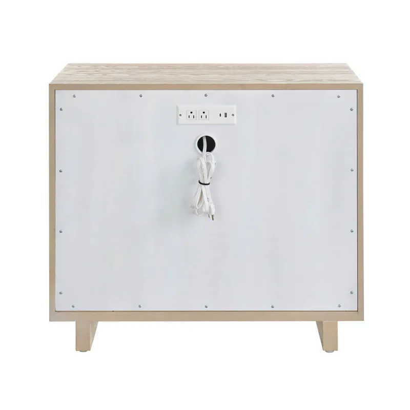 Desert Three Drawer Nightstand - Silo with a white background