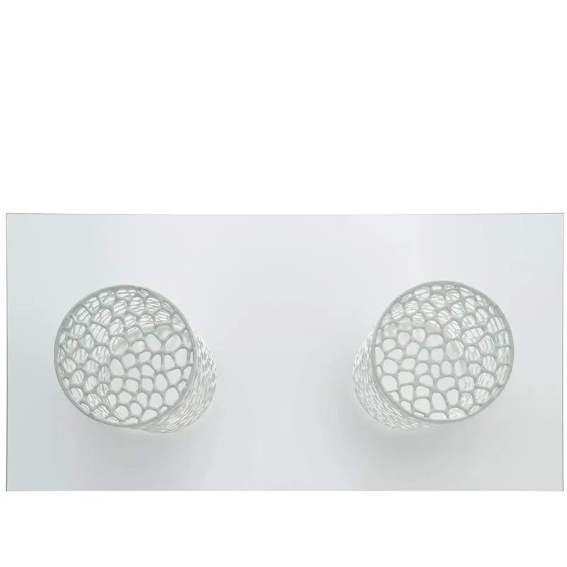 Coral Rectangle Dining Table - Silo with a white background