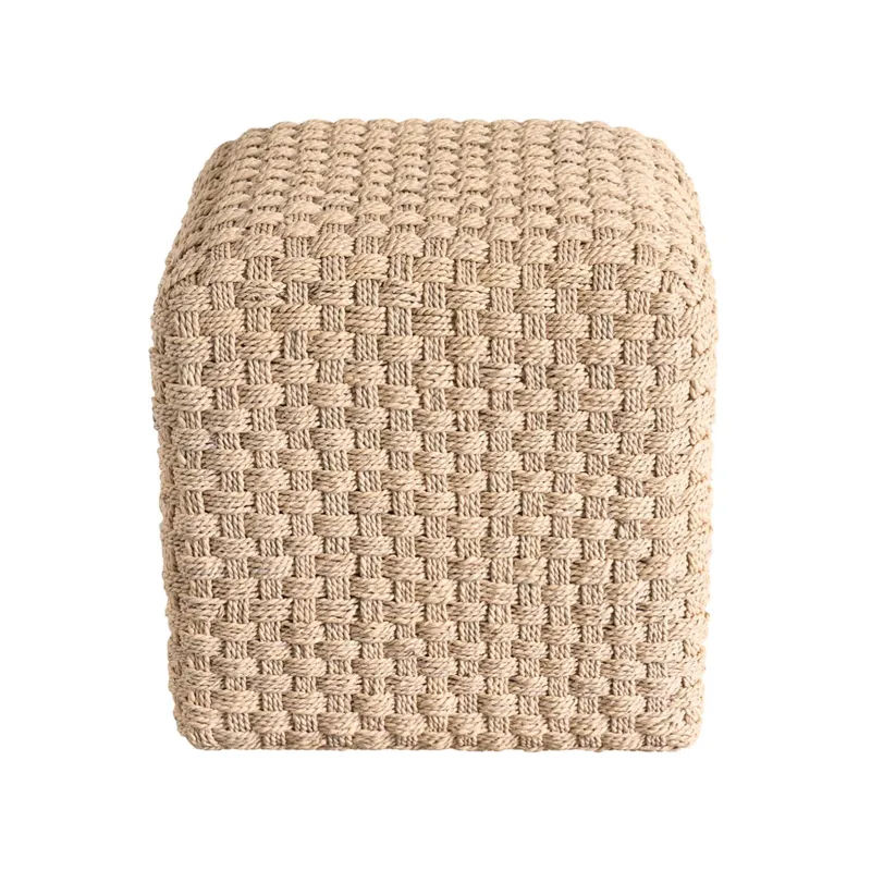 Woven Pouf - Silo with a white background
