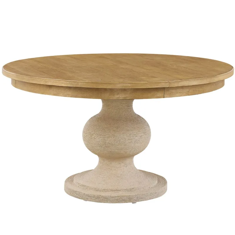 Brindle Wrapped Dining Table - Silo with a white background