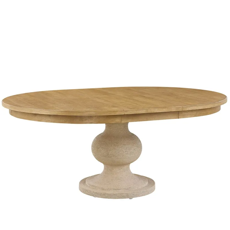 Brindle Wrapped Dining Table - Silo with a white background
