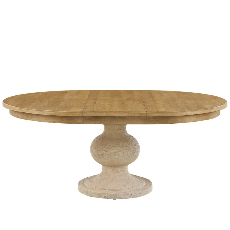 Brindle Wrapped Dining Table - Silo with a white background