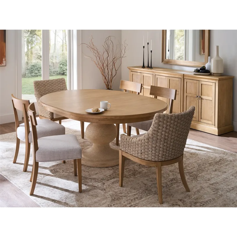 Brindle Wrapped Dining Table - Multiple item room scene