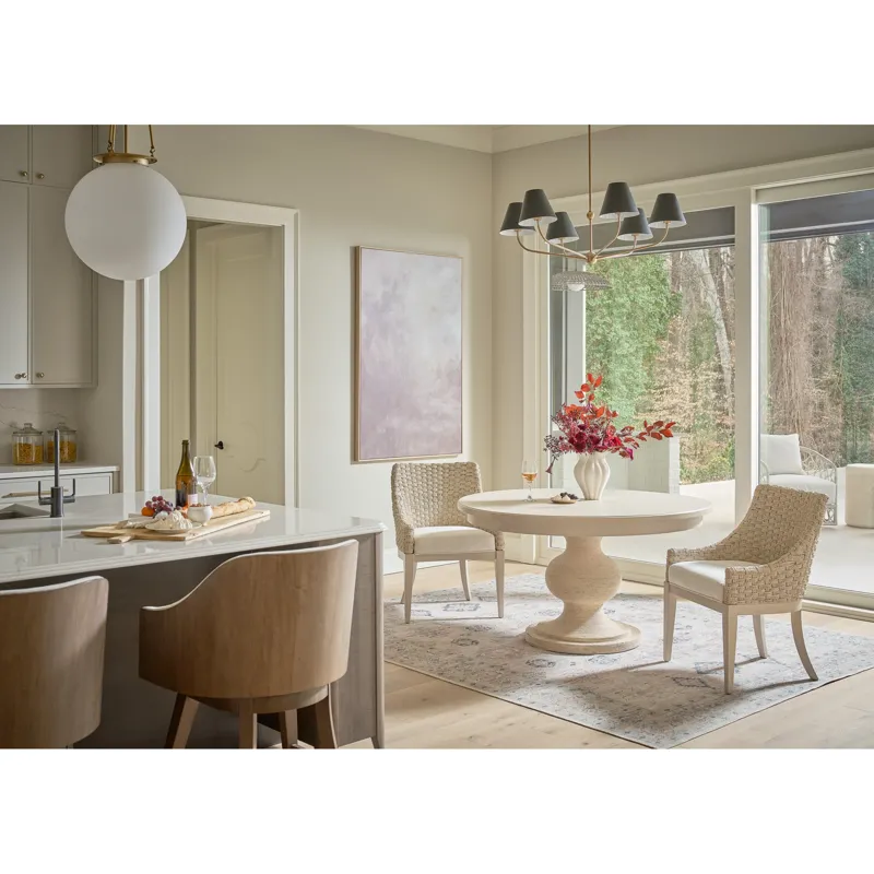 Willow Wrapped Dining Table - Multiple item room scene