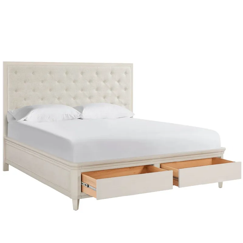 Willow Upholstered Storage Bed Queen - Silo with a white background