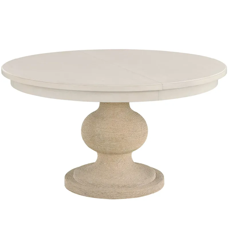 Willow Wrapped Dining Table - Silo with a white background