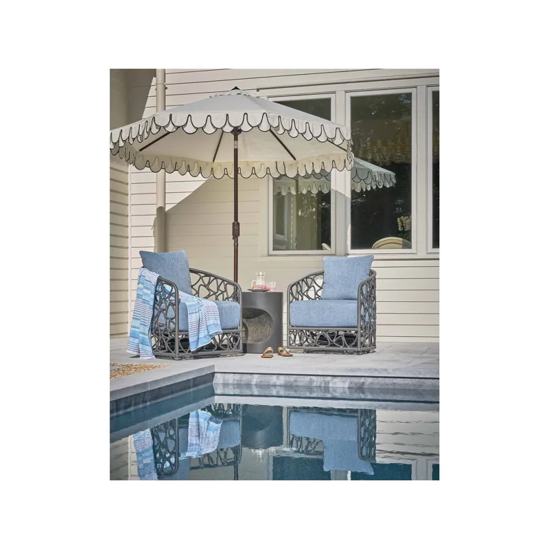 Coastal Living Pebble Swivel Chair Outdoor