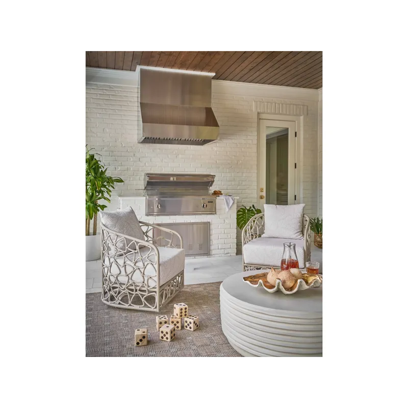Coastal Living Pebble Swivel Chair Outdoor