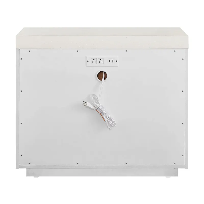 Quartz Nightstand - Silo with a white background