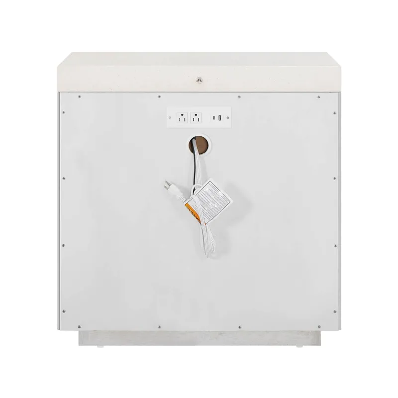 Quartz Nightstand - Silo with a white background