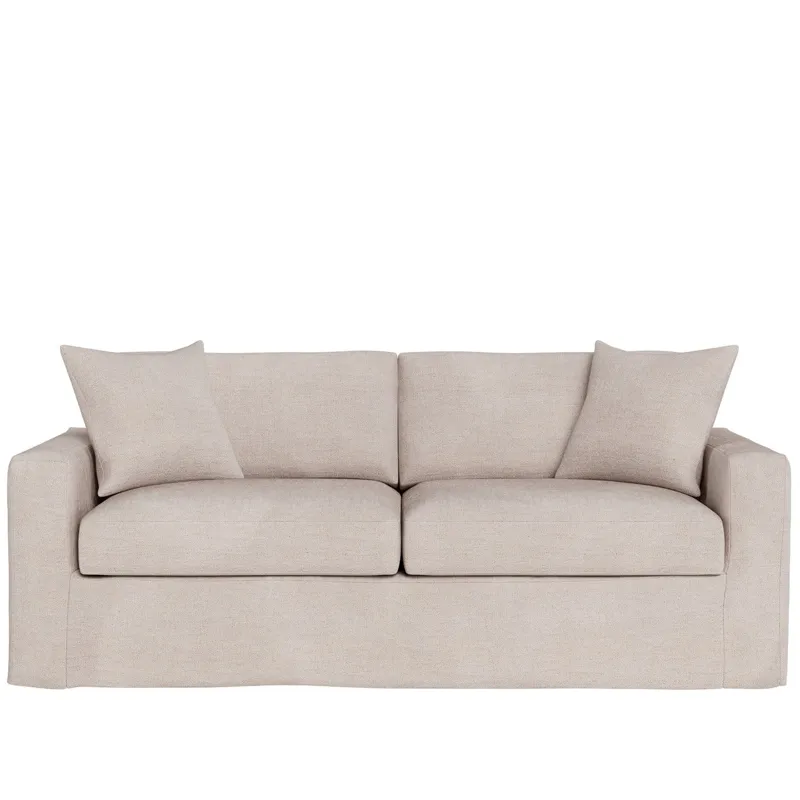 Maxx Slipcover Apartment Sofa - Silo with a white background